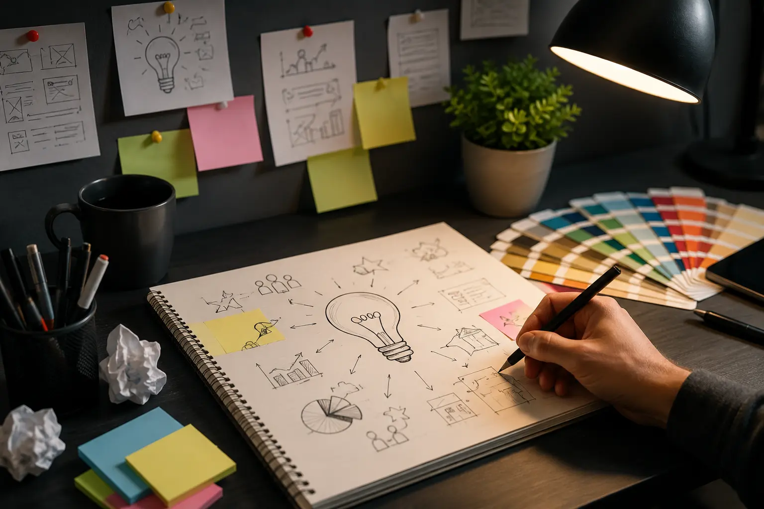 Creative print concepting and material selection